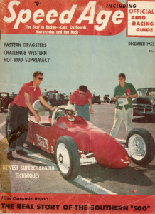 SPEED AGE 1955 DEC - EASTERN DRAGSTERS, CHALLENGE WESTERN, SOUTHERN 500*